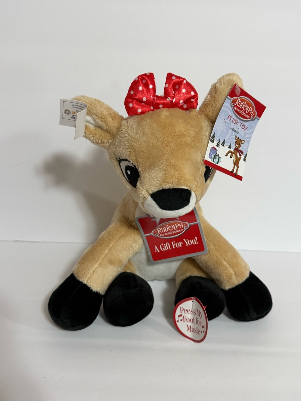 Rudolph the Red Nosed Reindeer 10" Plush Musical Clarice New with tags 2025